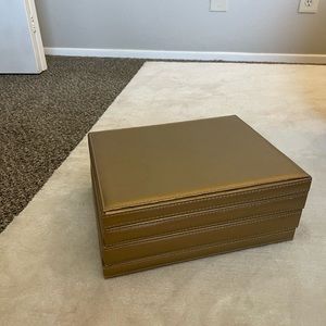 Gold multi piece jewelry box